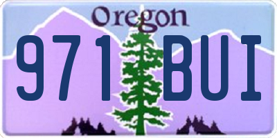 OR license plate 971BUI