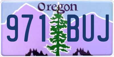 OR license plate 971BUJ