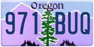OR license plate 971BUQ