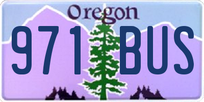 OR license plate 971BUS