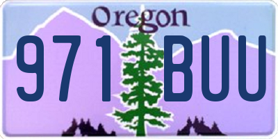OR license plate 971BUU