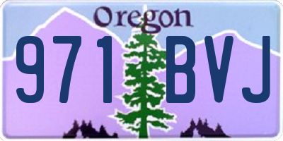 OR license plate 971BVJ