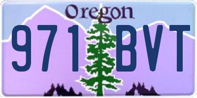 OR license plate 971BVT