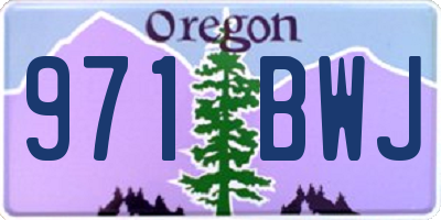 OR license plate 971BWJ