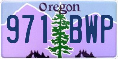 OR license plate 971BWP