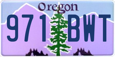OR license plate 971BWT