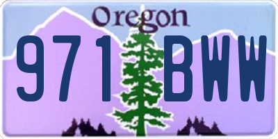 OR license plate 971BWW
