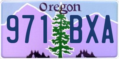 OR license plate 971BXA