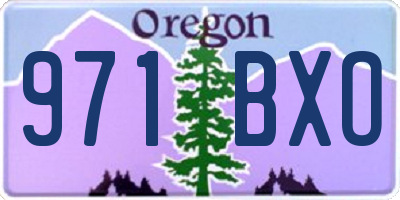 OR license plate 971BXO