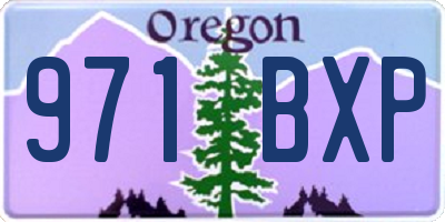OR license plate 971BXP