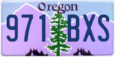OR license plate 971BXS