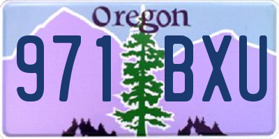 OR license plate 971BXU