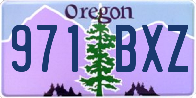 OR license plate 971BXZ