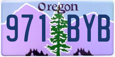 OR license plate 971BYB