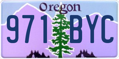 OR license plate 971BYC