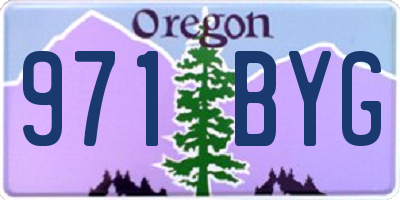 OR license plate 971BYG