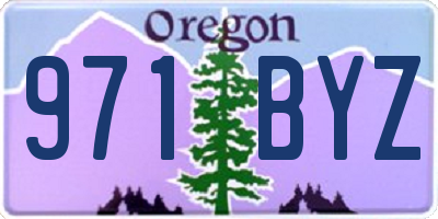 OR license plate 971BYZ