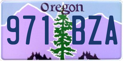 OR license plate 971BZA