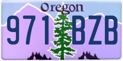 OR license plate 971BZB