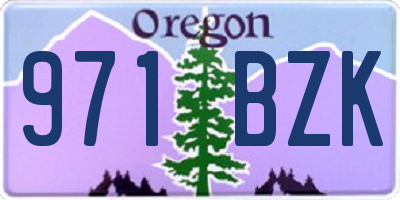 OR license plate 971BZK