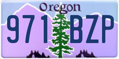 OR license plate 971BZP