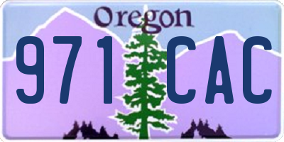 OR license plate 971CAC