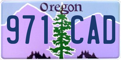 OR license plate 971CAD