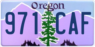 OR license plate 971CAF