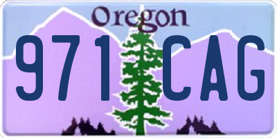OR license plate 971CAG