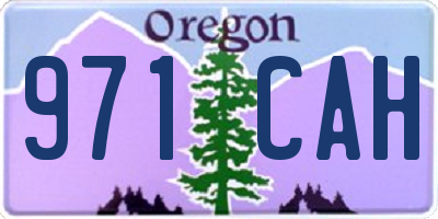OR license plate 971CAH