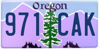 OR license plate 971CAK