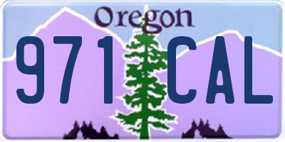 OR license plate 971CAL
