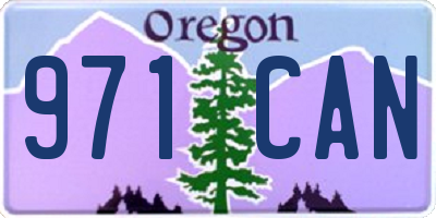 OR license plate 971CAN