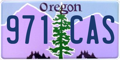 OR license plate 971CAS