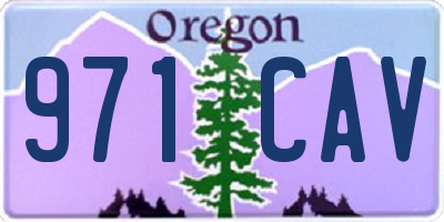 OR license plate 971CAV