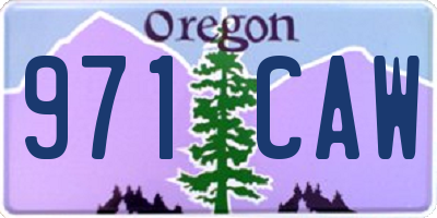 OR license plate 971CAW
