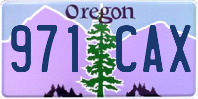 OR license plate 971CAX