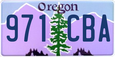 OR license plate 971CBA