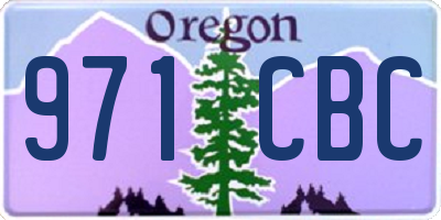 OR license plate 971CBC