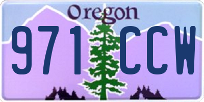 OR license plate 971CCW