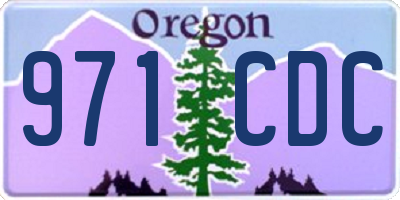 OR license plate 971CDC