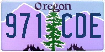 OR license plate 971CDE