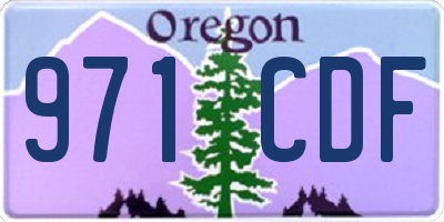 OR license plate 971CDF