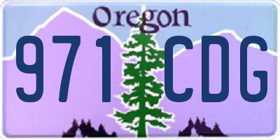 OR license plate 971CDG
