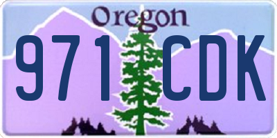 OR license plate 971CDK