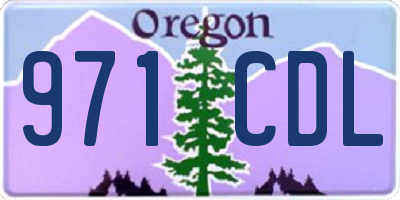 OR license plate 971CDL