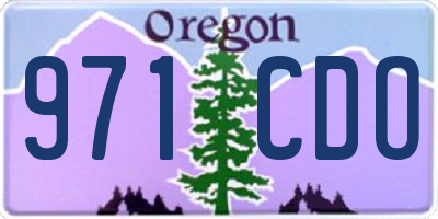 OR license plate 971CDO