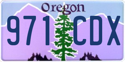 OR license plate 971CDX