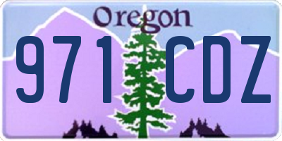 OR license plate 971CDZ