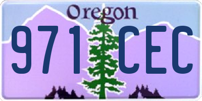 OR license plate 971CEC